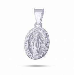 Medalik srebrny rodowany Matka Boska Cudowna