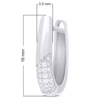 Kolczyki srebrne angielskie z cyrkoniami pr.925 - 2