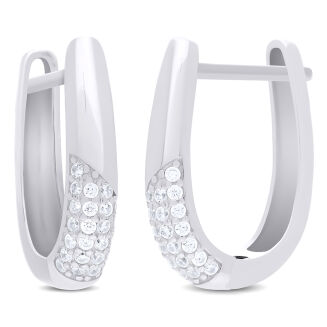 Kolczyki srebrne angielskie z cyrkoniami pr.925 - 3