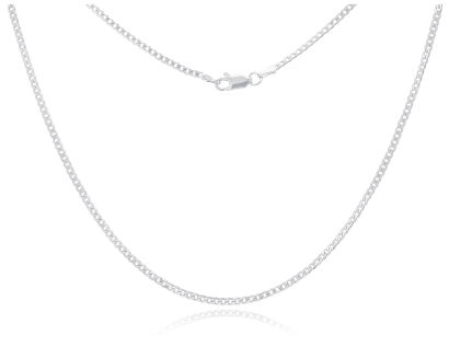 Łańcuszek srebrny rodowany splot pancerka