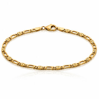 Złota bransoletka 585 elegancka z połyskiem - 2