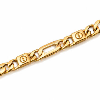 Złota bransoletka 585 elegancka z połyskiem - 3