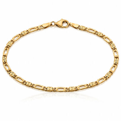 Złota bransoletka 585 elegancka z połyskiem