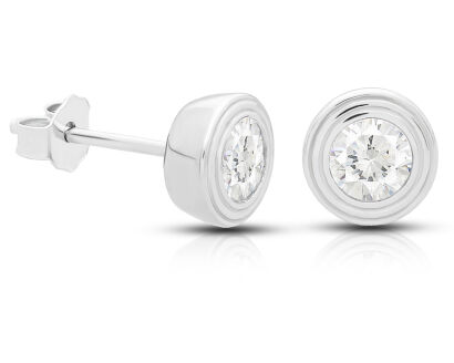 Kolczyki srebrne z cyrkonią na sztyfcie pr.925