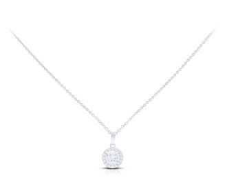Naszyjnik srebrny z okrągłą zawieszką pr.925 - 2