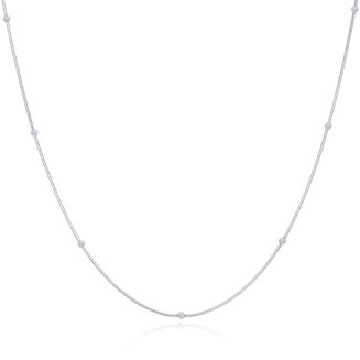 Naszyjnik srebrny 925 żmijka z gładkimi kuleczkami - 4