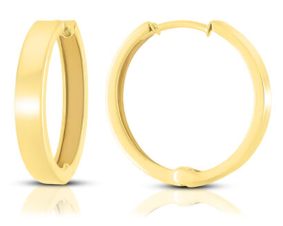 Kolczyki koła złote 585 gładkie szerokie