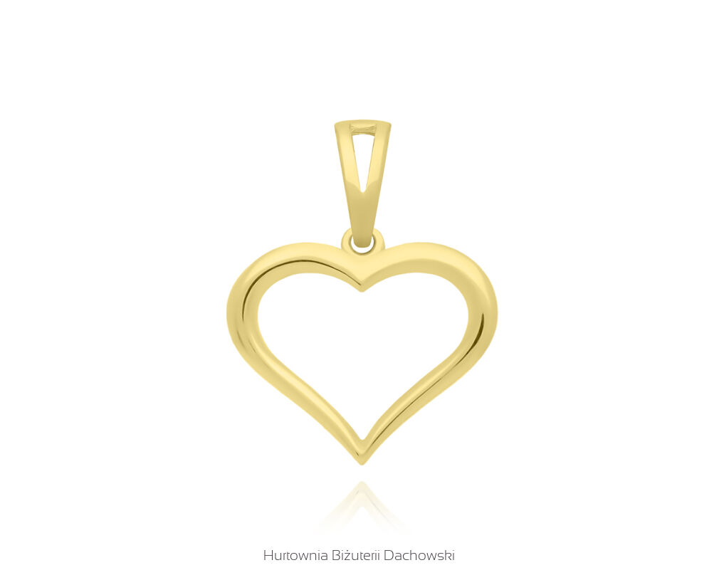 Złota zawieszka serce pr.585