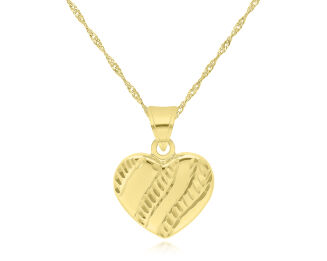 Zawieszka złota 585 diamentowane serce - 2
