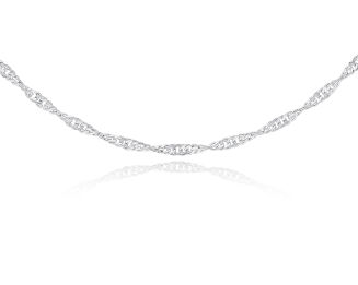 Łańcuszek srebrny splot singapur - 2