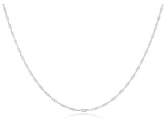 Łańcuszek srebrny splot singapur - 3