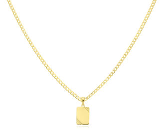 Złota blaszka zawieszka gładka pr.585 - 2