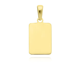 Złota blaszka zawieszka gładka pr.585 - 5