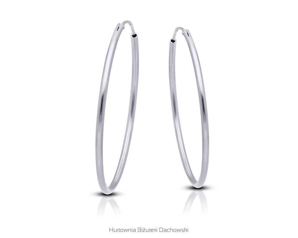 Kolczyki srebrne kółka gładkie pr.925