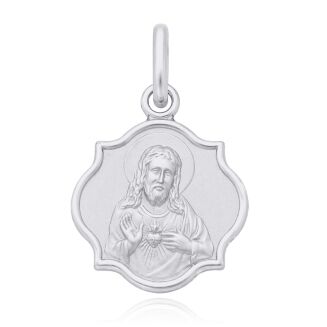 Srebrny Medalik Szkaplerz Jezus i Matka Boska - 6