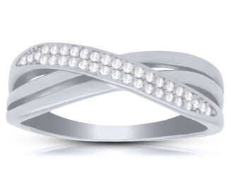 Pierścionek srebrny z cyrkoniami pr. 925 - 2