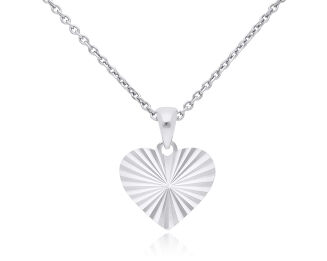 Zawieszka srebrna serce diamentowane pr.925 - 2
