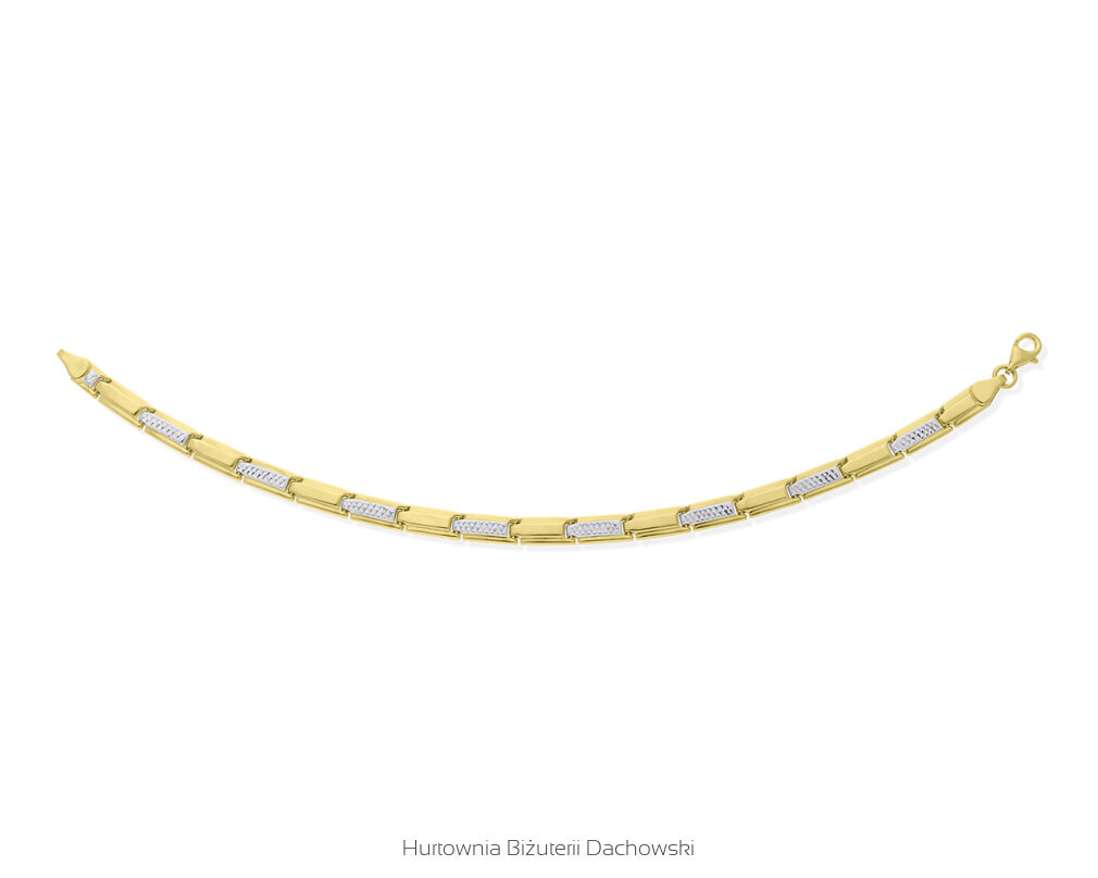 Bransoletka złota 585 szeroka subtelnie błyszcząca