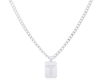 Srebrny Medalik Męski z Jezusem pr.925 - 4