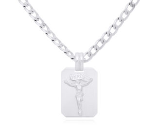 Srebrny Medalik Męski z Jezusem pr.925 - 5