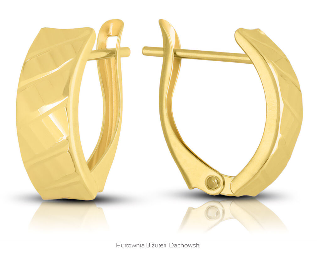 Kolczyki złote 585 na angielskim zapięciu