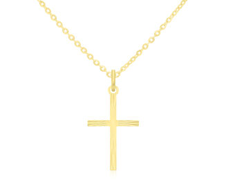 Złoty krzyżyk diamentowany pr.585 - 3