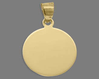 Złota zawieszka okrągła gładka pr.585 - 2