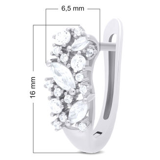 Kolczyki srebrne 925 angielskie bogato zdobione - 2