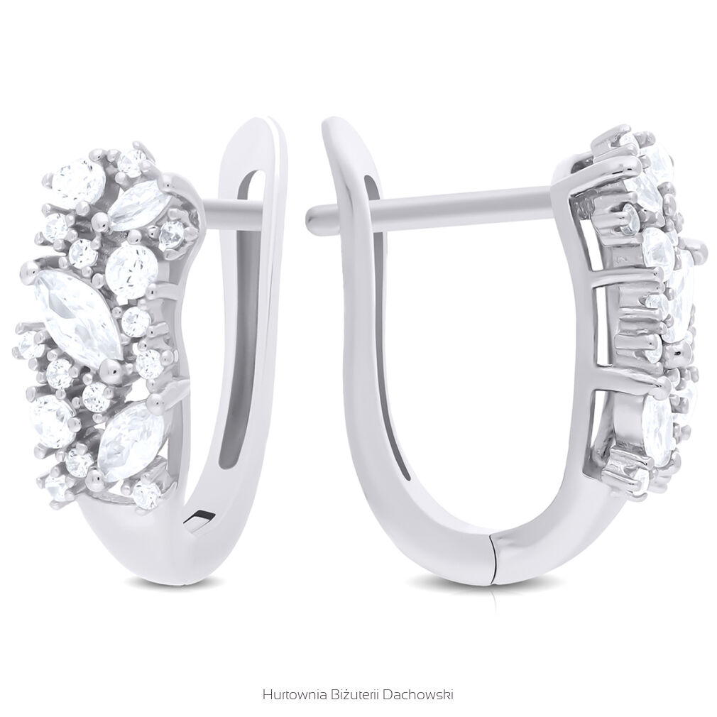 Kolczyki srebrne 925 angielskie bogato zdobione