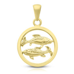 Złota zawieszka znak zodiaku Ryby pr.585