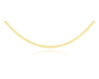 Łańcuszek srebrny pozłacany splot Lisi Ogon pr.925 - 2