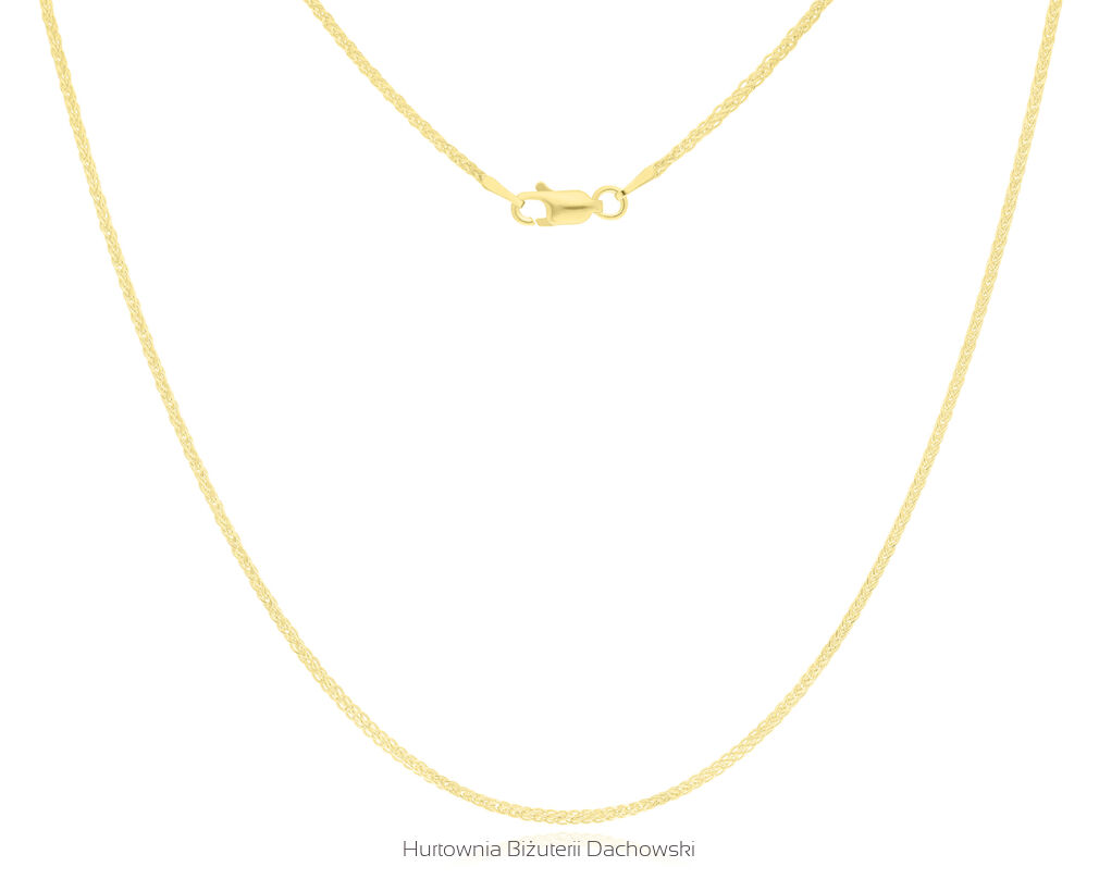 Łańcuszek srebrny pozłacany splot Lisi Ogon pr.925