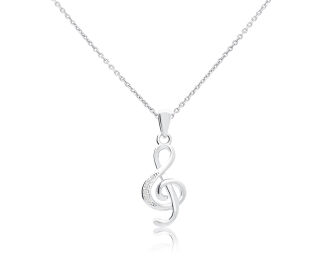 Zawieszka srebrna Nuta z cyrkoniami pr.925 - 3