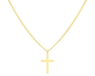 Krzyżyk srebrny pozłacany męski gładki pr.925 - 2