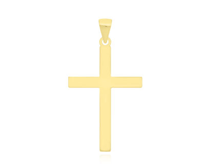 Krzyżyk srebrny pozłacany męski gładki pr.925