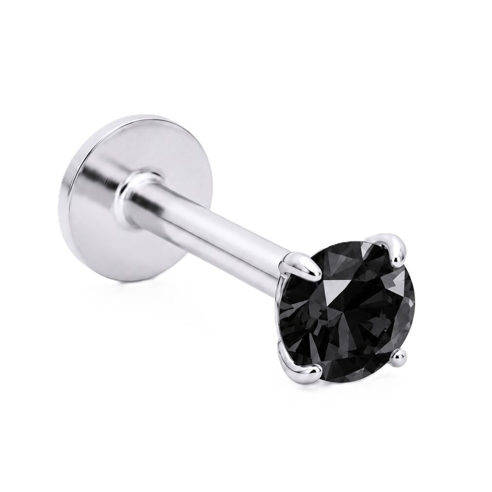 Kolczyk srebrny wkręcany labret piercing pr.925