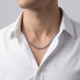 Łańcuszek srebrny męski splot Garibaldi pr.925 - 2