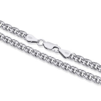 Łańcuszek srebrny męski splot Garibaldi pr.925 - 3