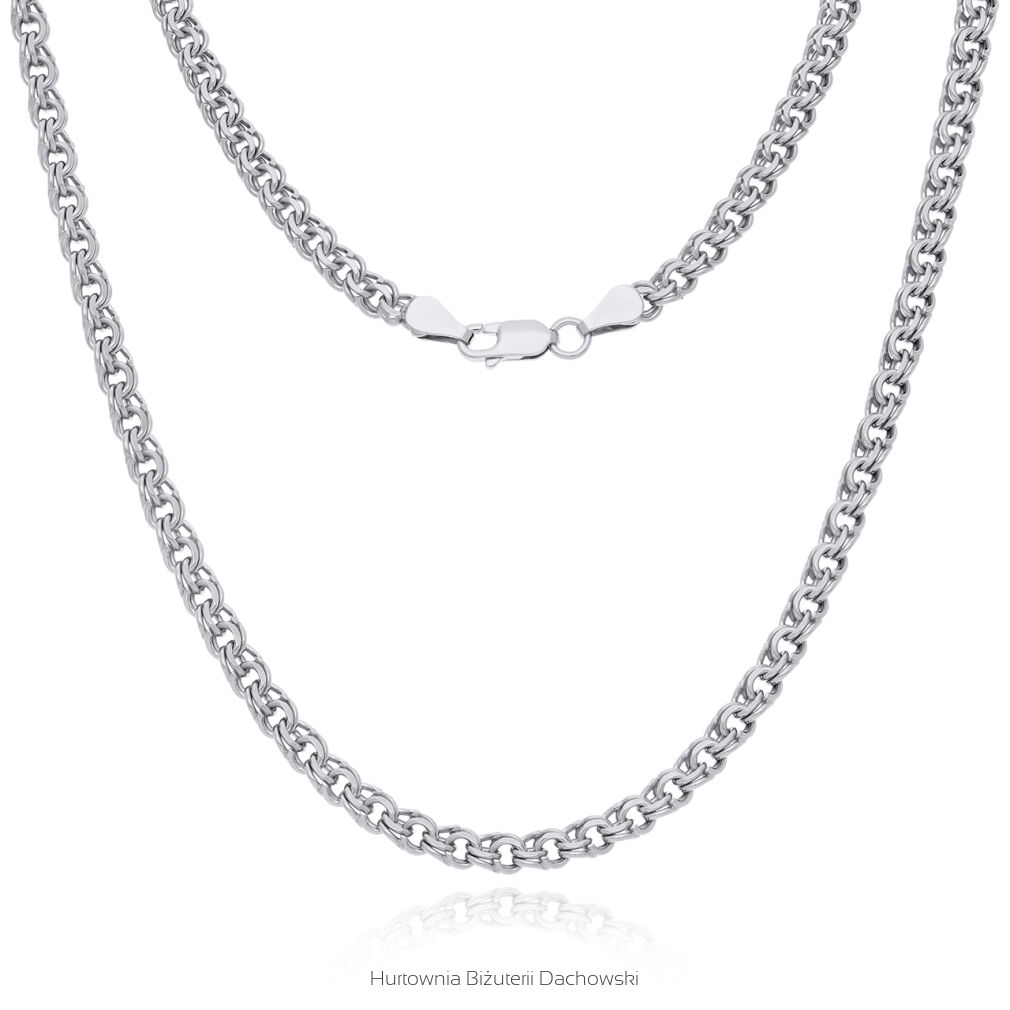 Łańcuszek srebrny męski splot Garibaldi pr.925
