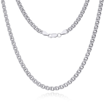 Łańcuszek srebrny męski splot Garibaldi pr.925