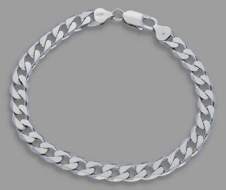 Bransoleta srebrna rodowana splot pancerka - 2