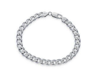 Bransoleta srebrna rodowana splot pancerka - 3