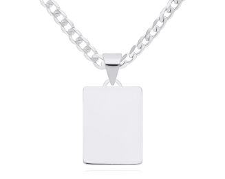 Zawieszka srebrna blaszka gładka pr.925 - 7