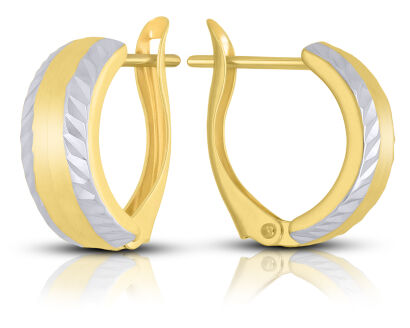 Kolczyki złote 585 diamentowane angielskie