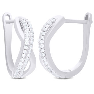 Kolczyki srebrne angielskie zapięcie cyrkonie 925 - 3