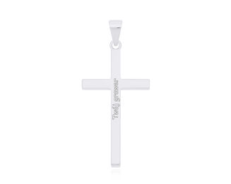 Srebrny krzyżyk gładki duży pr.925 - 4