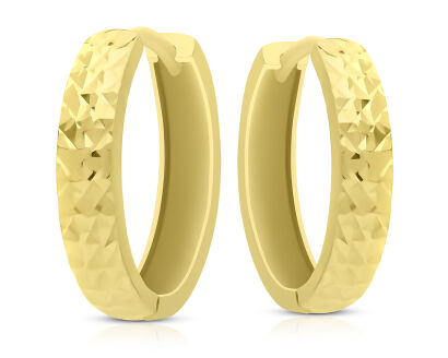 Kolczyki koła złote pr.585 diamentowane