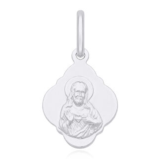 Medalik srebrny Jezus i Matka Boska - 6