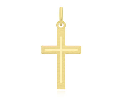 Złoty krzyżyk ze zdobieniem diamentowany pr.585