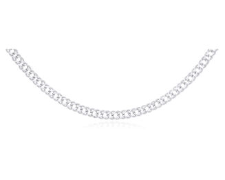 Łańcuszek srebrny rodowany splot Rombo pr.925 - 2